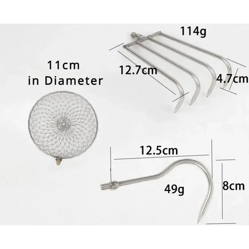 Fishing Rod Casting - Stainless Steel Telescopic Rod Retractable Harrow