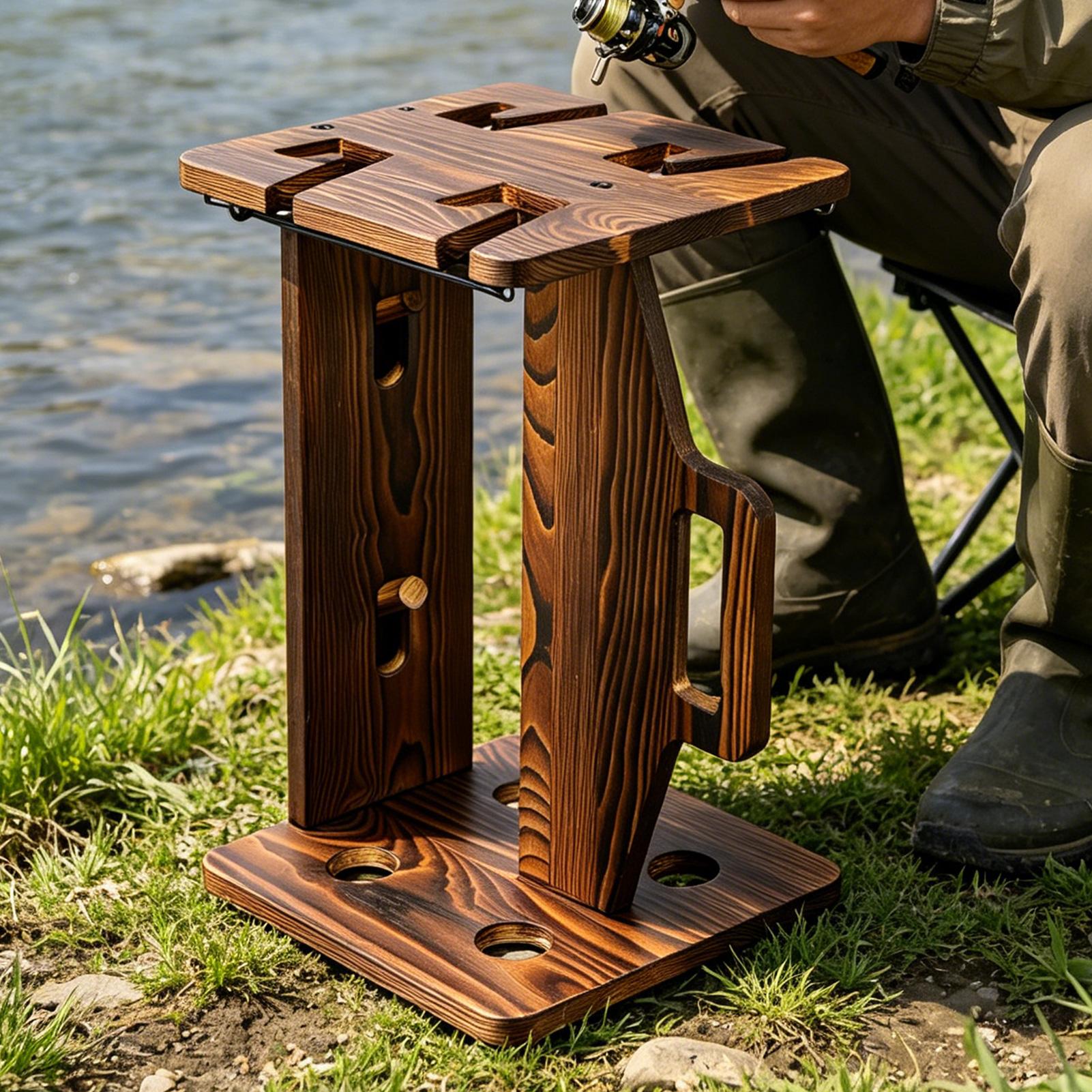Fishing Rod Holder Wooden Port - Fishing Rod Rack incelemesi ve fiyatı