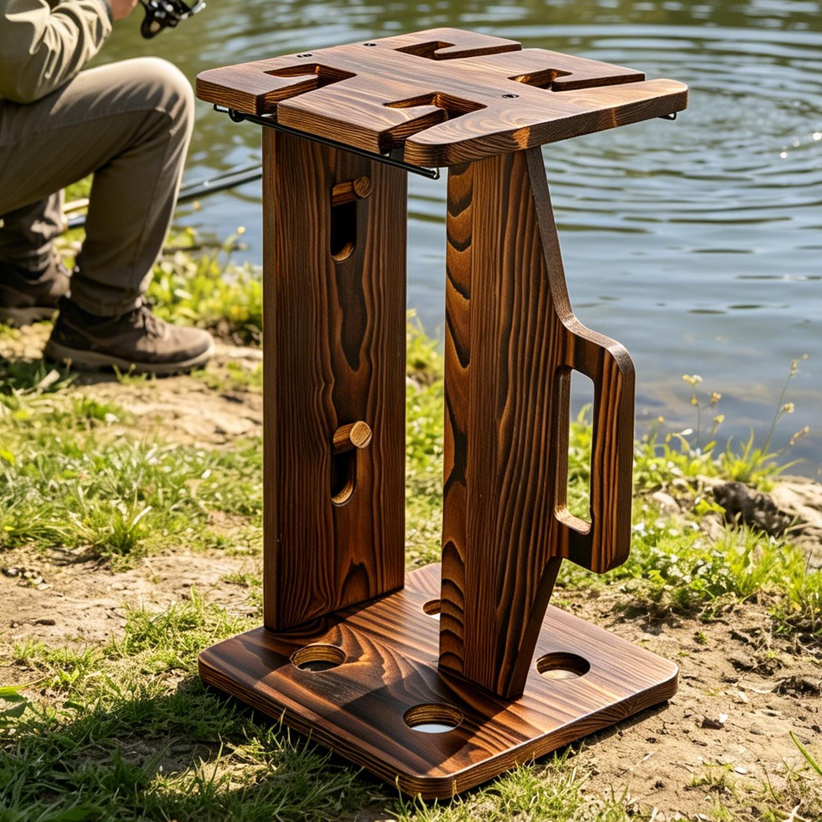 Fishing Rod Holder Wooden Port - Fishing Rod Rack incelemesi ve fiyatı