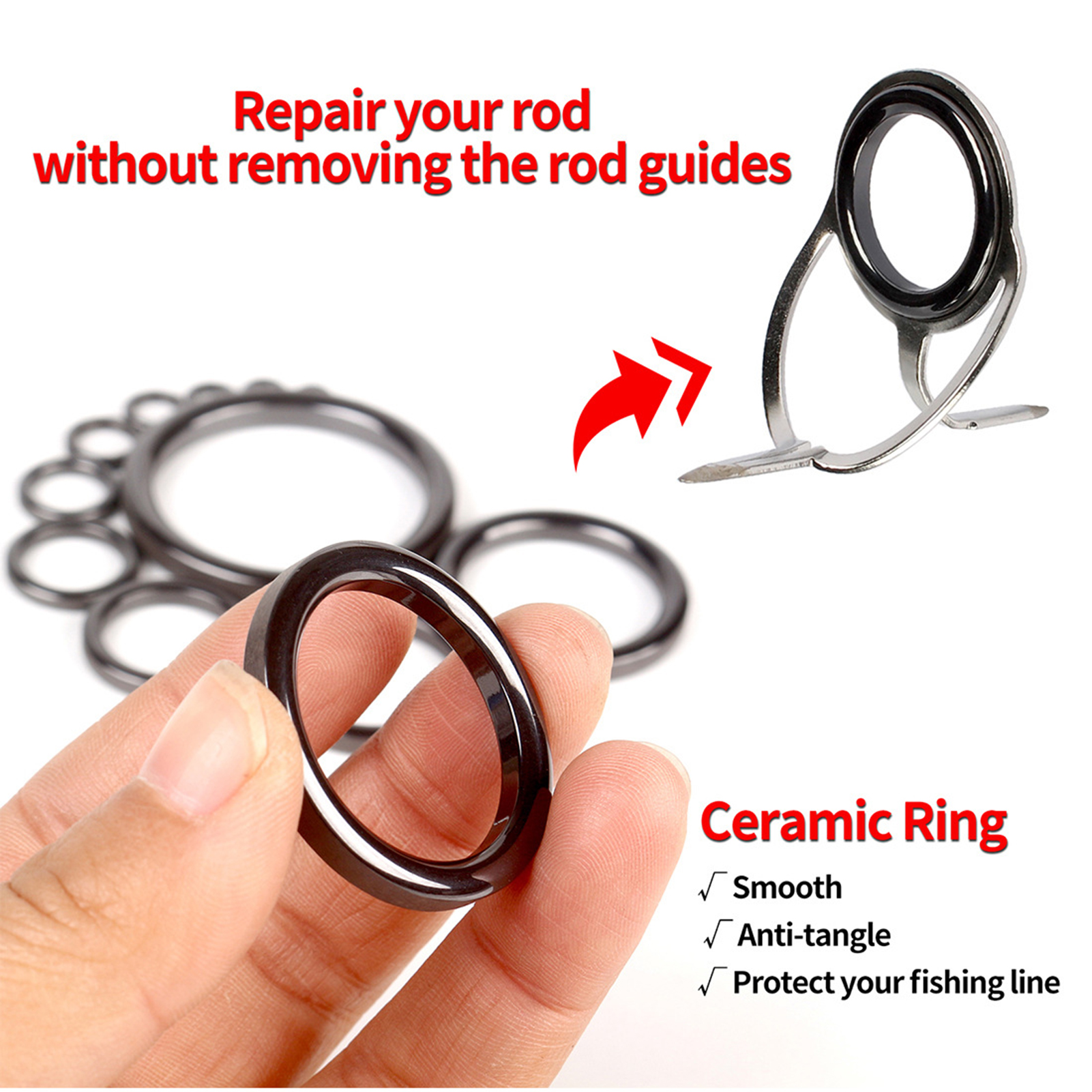 Fishing Rod Guide Repair Kit C - Fishing Rod Building Kit incelemesi ve fiyatı