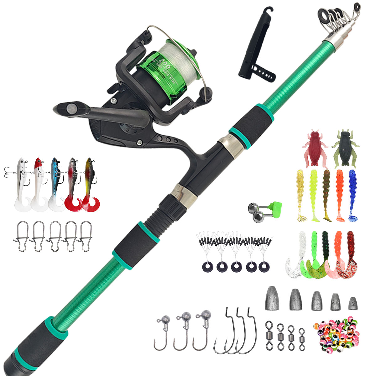 Portable Telescopic Fishing Ro - Fishing Rod Combo incelemesi ve fiyatı