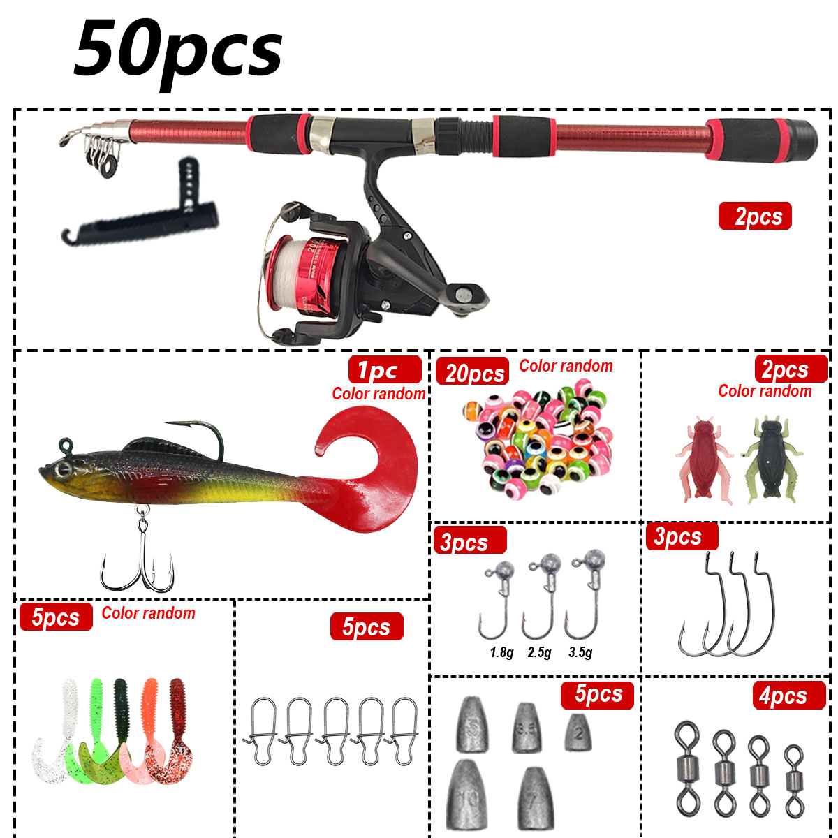 Portable Telescopic Fishing Ro - Fishing Rod Combo incelemesi ve fiyatı