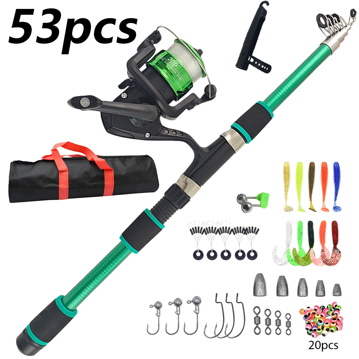 Portable Telescopic Fishing Ro - Fishing Rod Combo incelemesi ve fiyatı