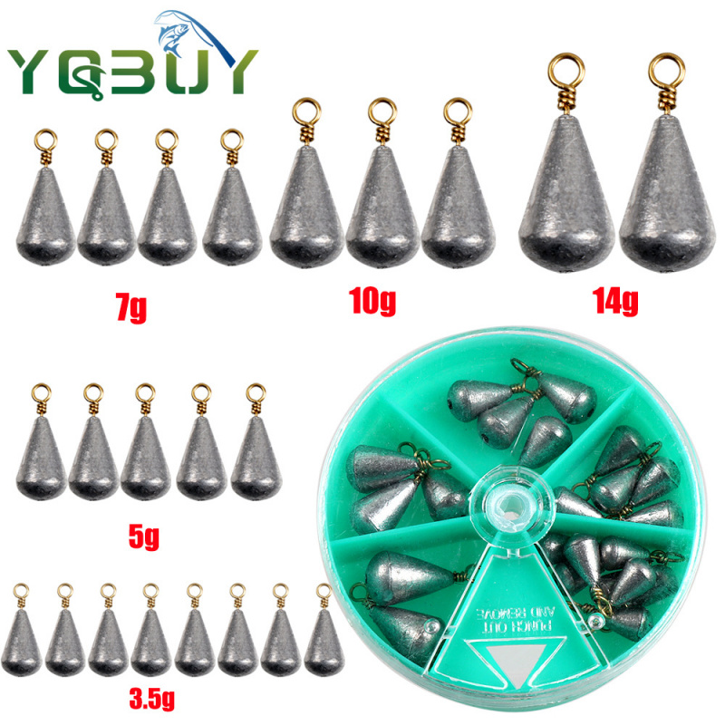 21PCSBoxed olive-shaped lead s - Fishing Rod Casting incelemesi ve fiyatı