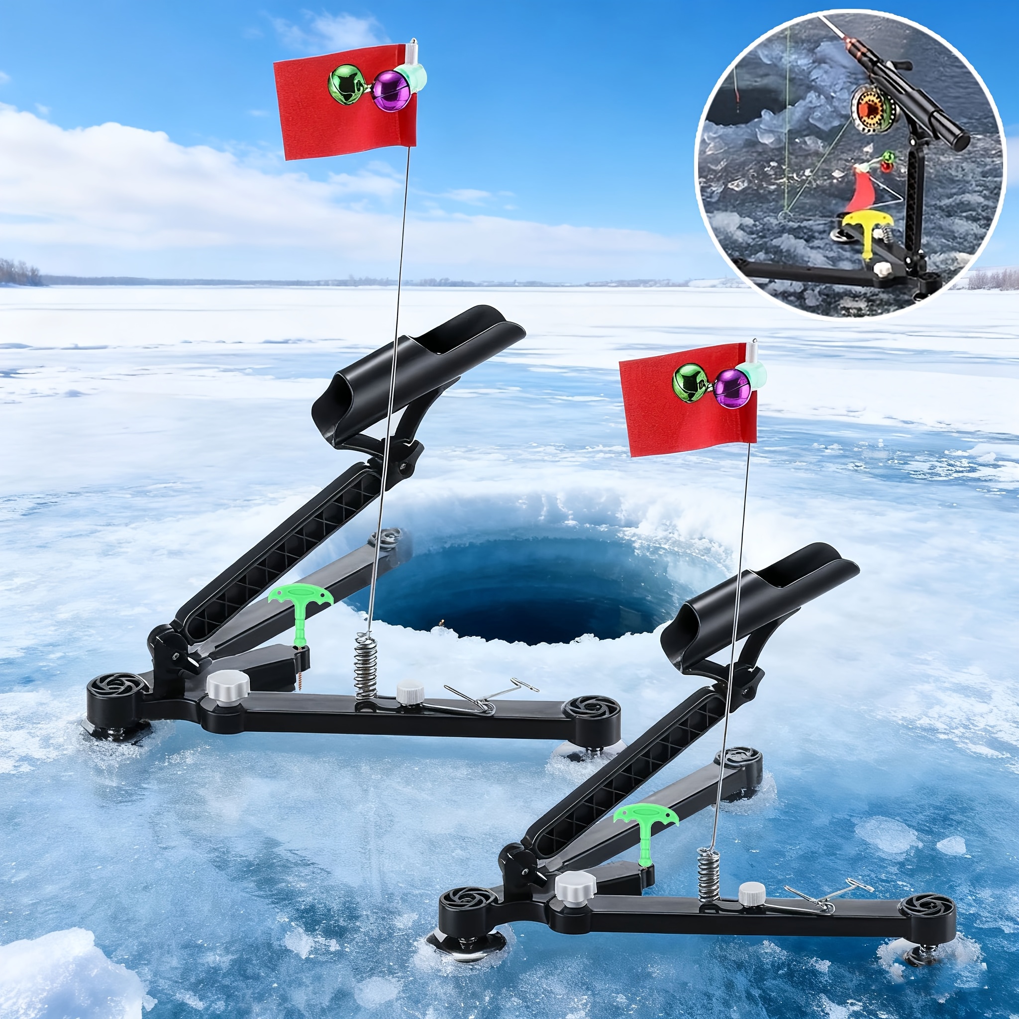 Foldable Ice Fishing Rod Holde - Fishing Rod Ice incelemesi ve fiyatı