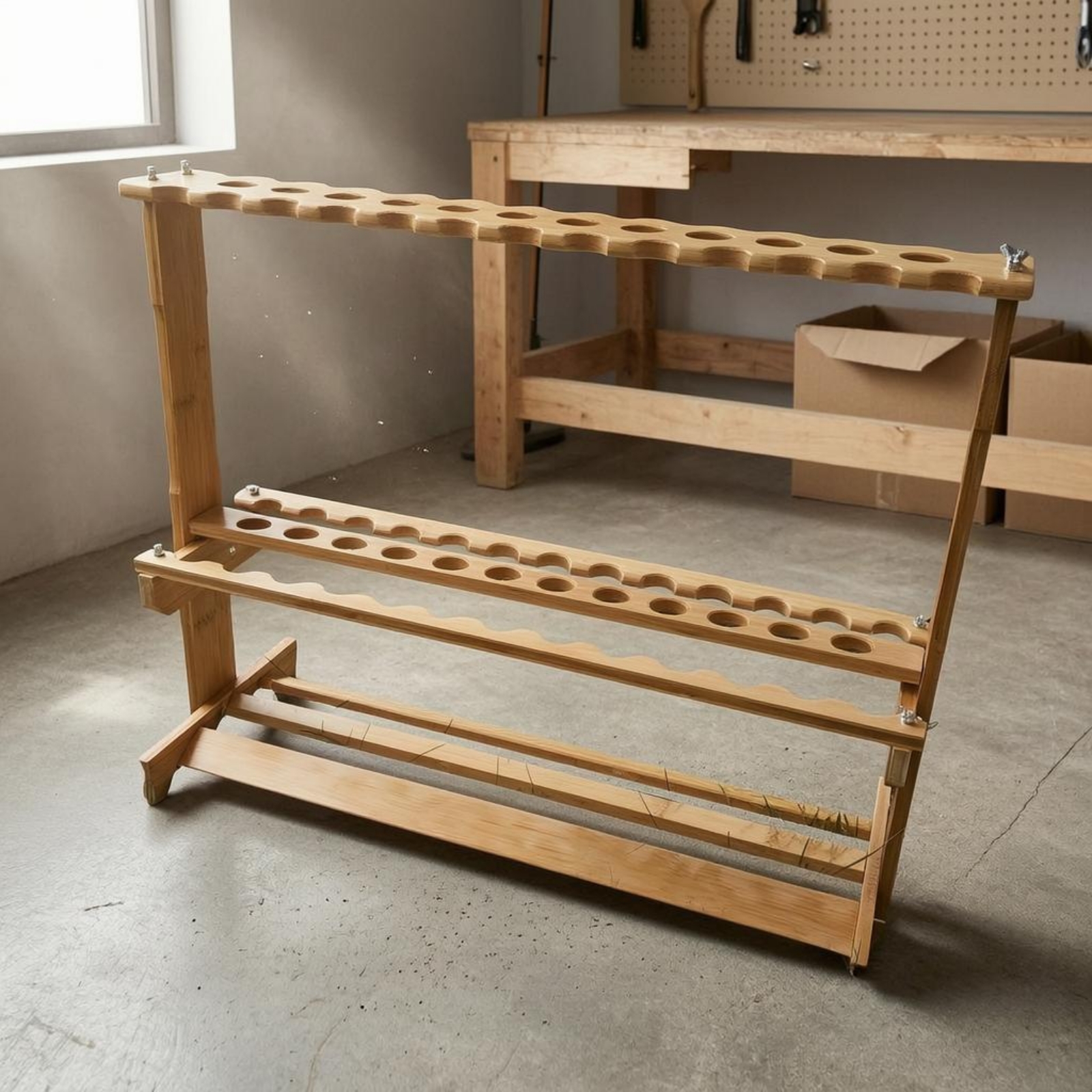 Bamboo Fishing Rod Rack Circul - Fishing Rod Rack incelemesi ve fiyatı