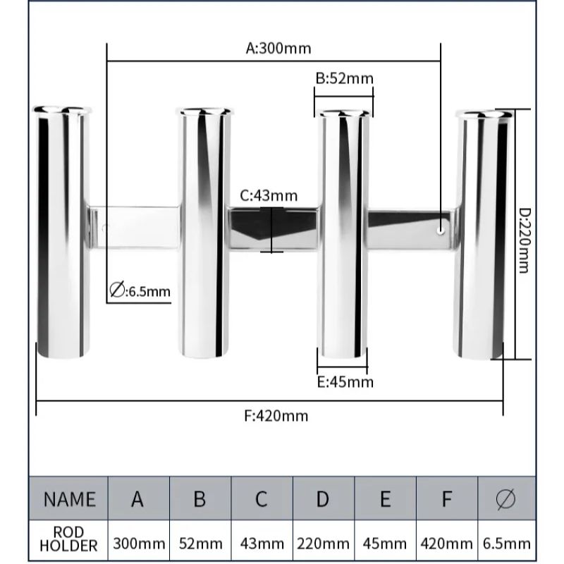 Stainless Steel 4 Tubes Rod ho - Fishing Rod Holder incelemesi ve fiyatı
