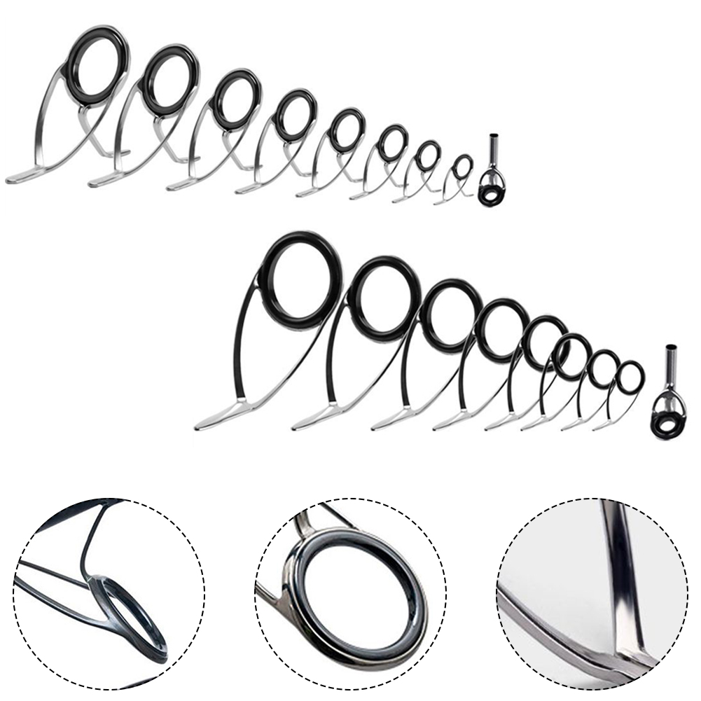 9 Pcs Fishing Rod  Guide Ceram - Fishing Rod Guide Replacement incelemesi ve fiyatı