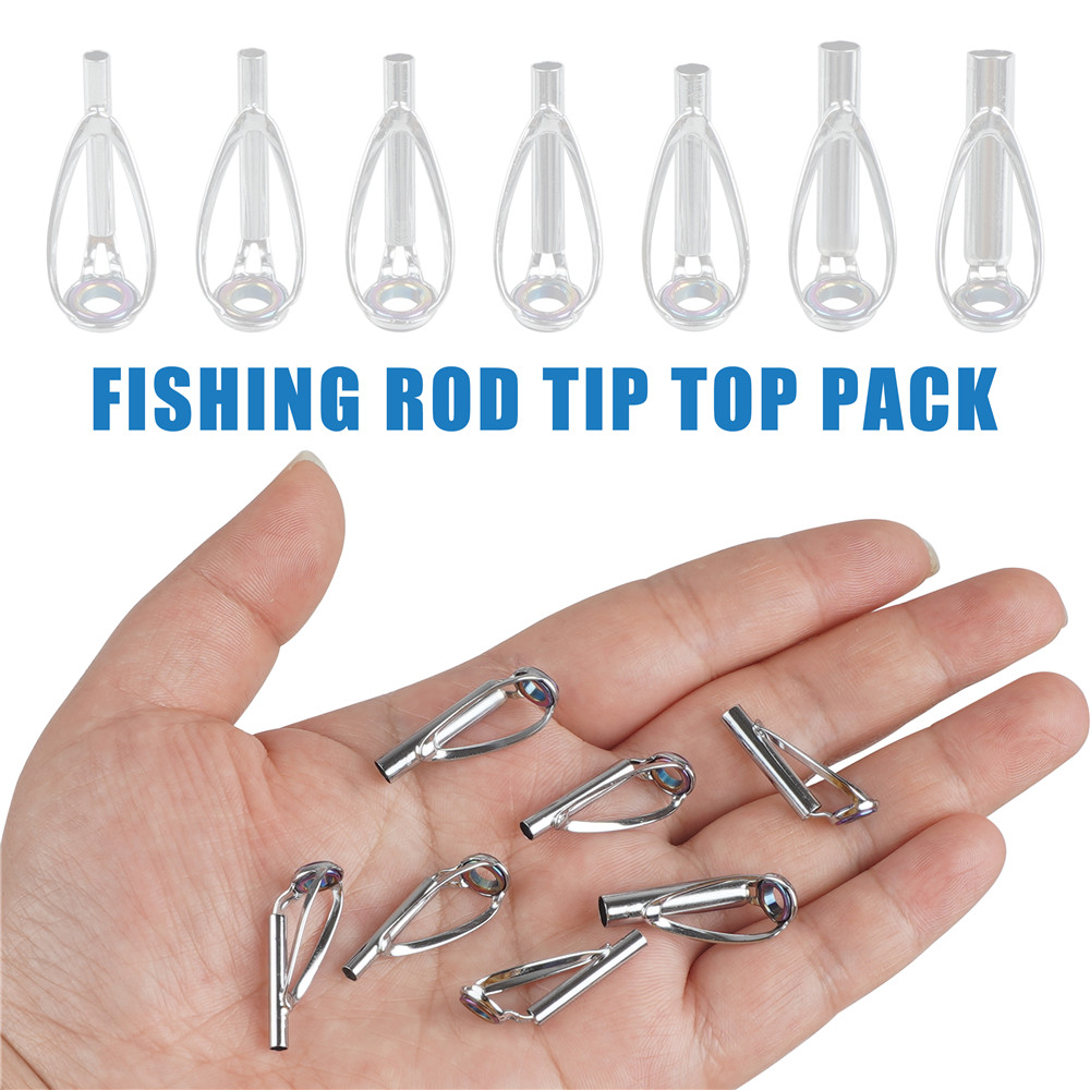 10Pcs Fishing rod guide tips r - Fishing Rod Tip Replacement incelemesi ve fiyatı