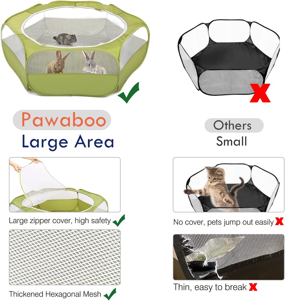 Pawaboo Small Animals Playpen  - Fishing Rod Travel incelemesi ve fiyatı
